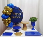 Happy Birthday Azul - ´Só Pra Um Bolinho - Mesa Pronta, Só Festejar - imagem 1