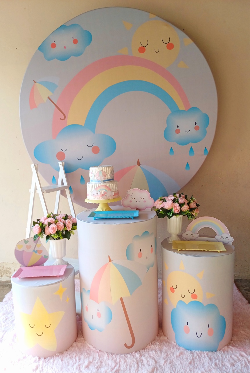 Chuva de Amor - Prata - Pegue&Monte Graça Decor♡