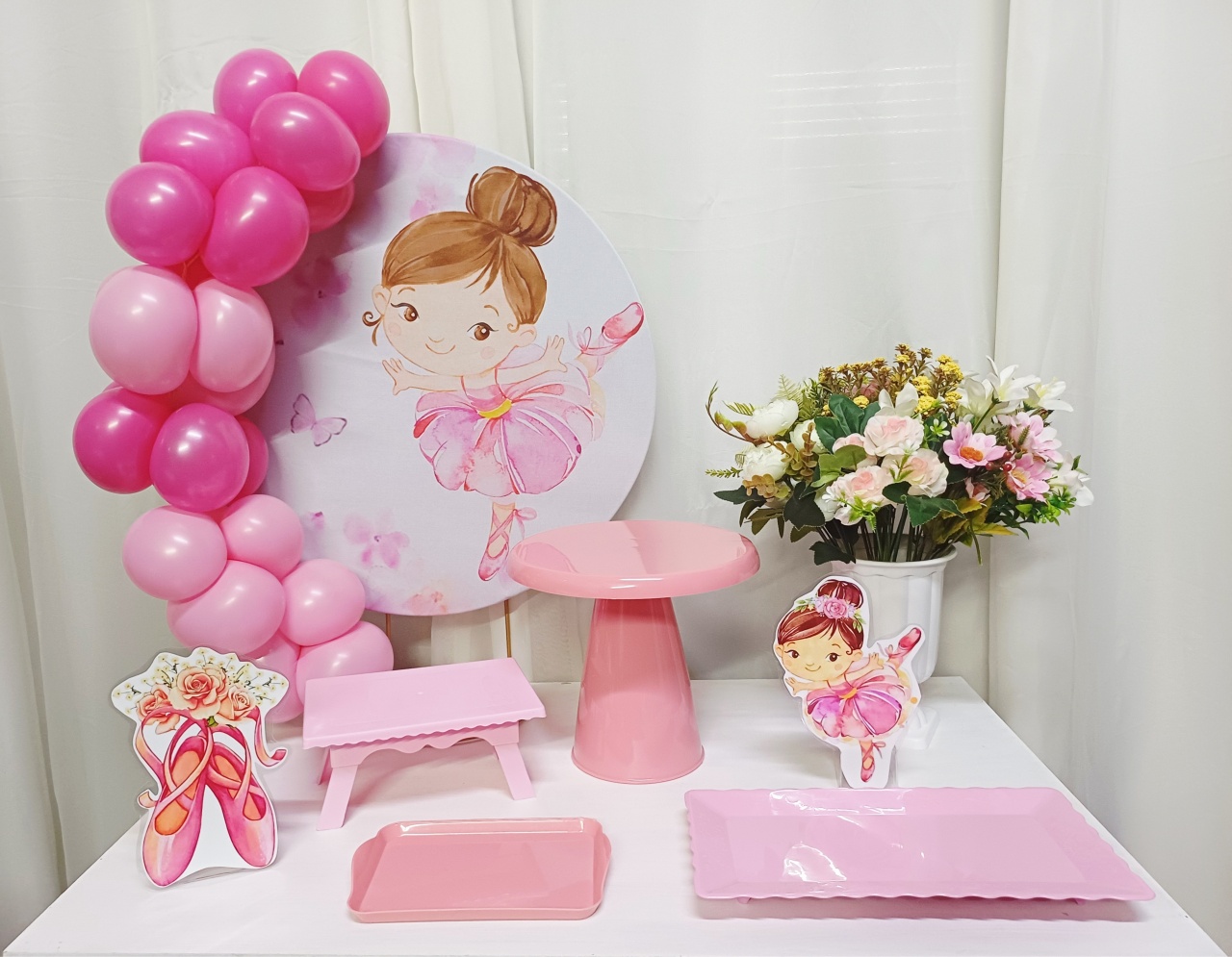 Bailarina Rosa - "Só Pra Um Bolinho" - Sua Mesa, Seu Estilo            - Pegue&Monte Graça Decor♡