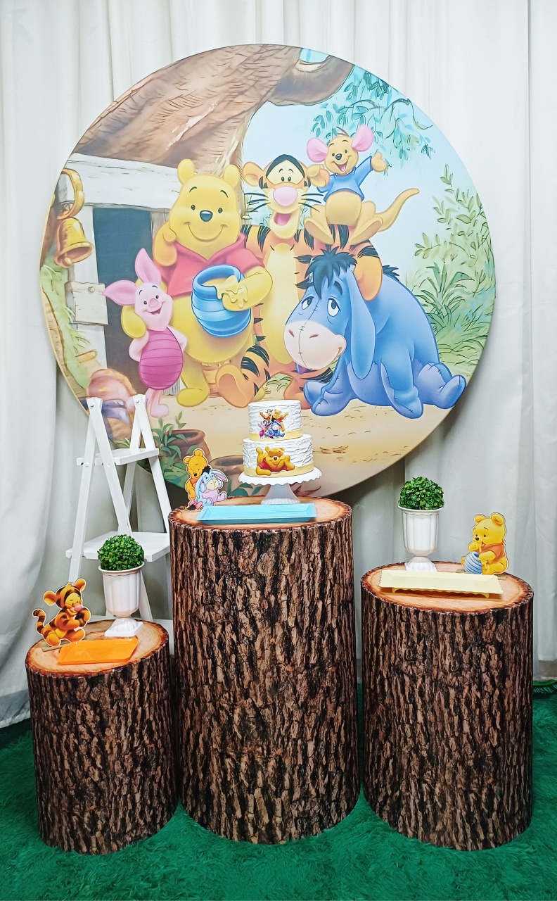 Urso Pooh - Prata  - Pegue&Monte Graça Decor♡