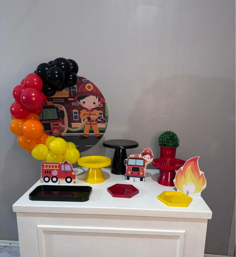 Bombeiros - Kit Clássico - Casal Decora Mini festa