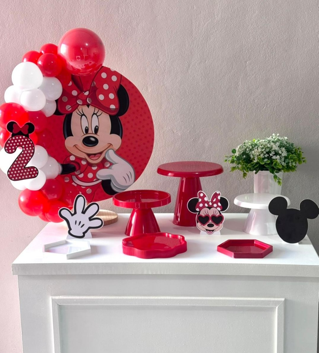 Minnie - Kit Clássico - Sem Mesa - Casal Decora Mini festa
