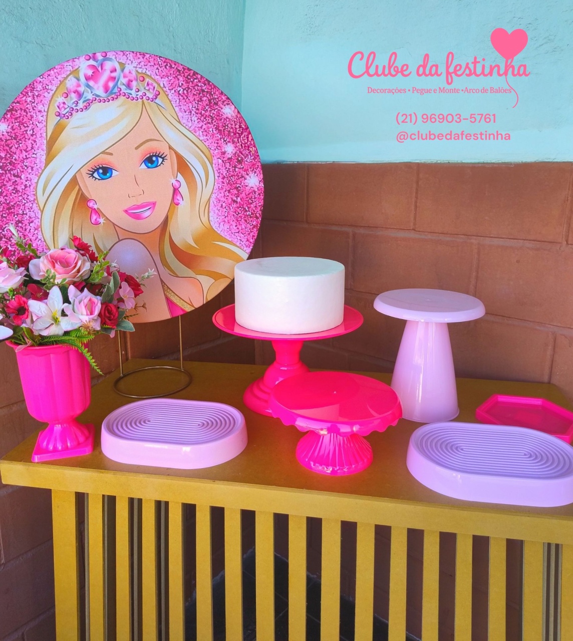 Mini Kit Barbie  - Clube da festinha Locação 