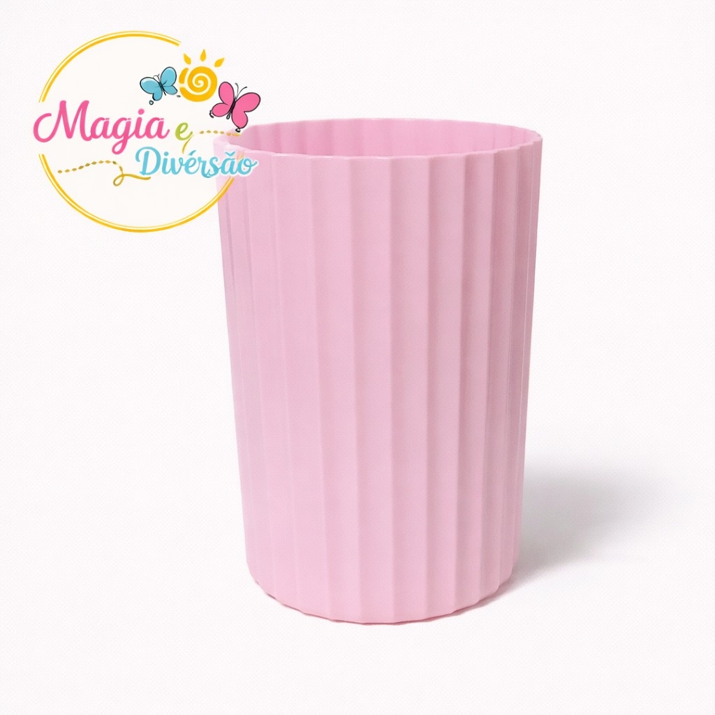 Vaso Polietileno Oval Rosa Bebê - Magia e Diversão 