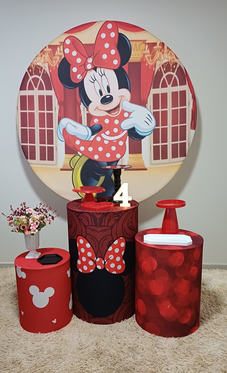 Kit Prata Minnie Vermelha - Magia e Diversão 