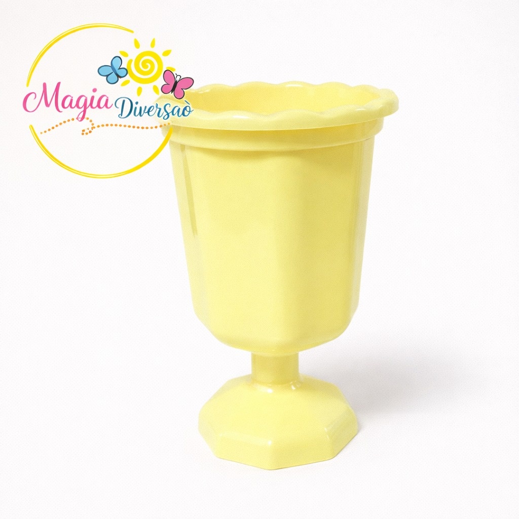 Vaso Polietileno Amarelo Candy - Magia e Diversão 