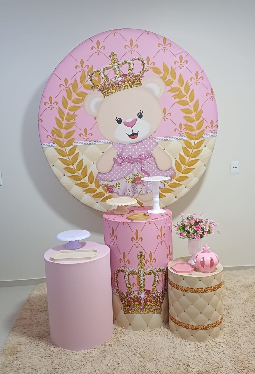 Kit Prata - Ursinha Princesa - Magia e Diversão 