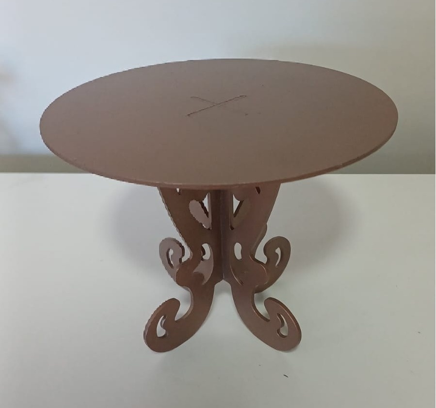 Bandeja Mdf Redonda Rose Gold - Magia e Diversão 