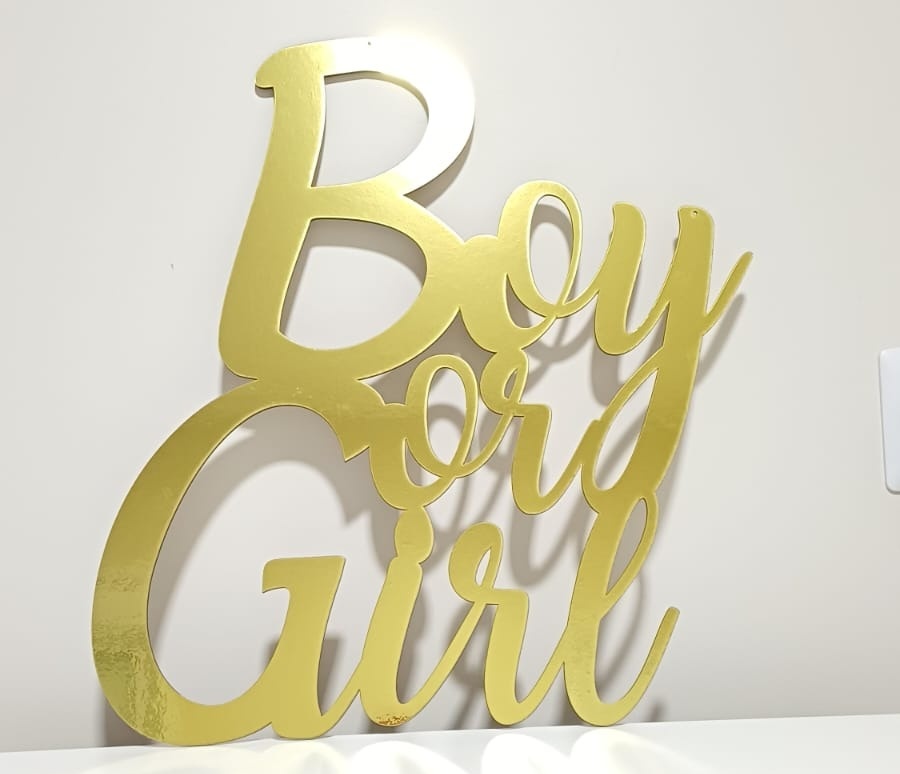 Letreiro "Boy Or Girl" - Chá Revelação - Magia e Diversão 