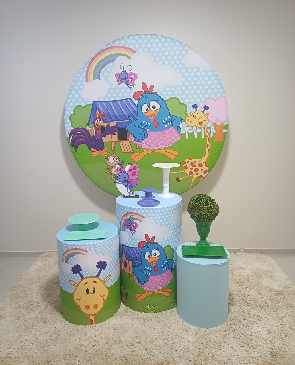 Kit Prata Galinha Pintadinha (Menino) - Magia e Diversão 