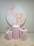 Kit Prata Ursinha Rosa - imagem 2