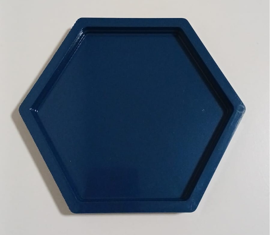 Bandeja Sextavada Azul Royal - Magia e Diversão 