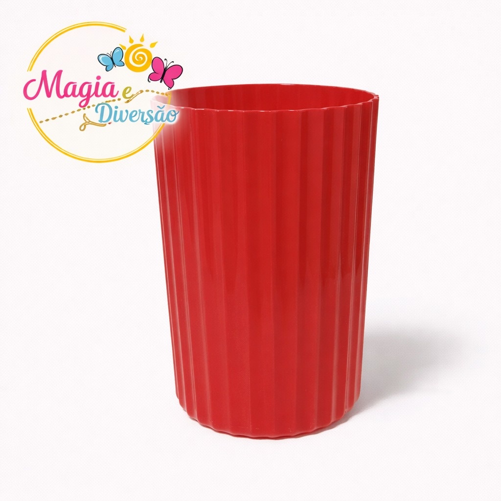 Vaso Polietileno Oval Vermelho - Magia e Diversão 