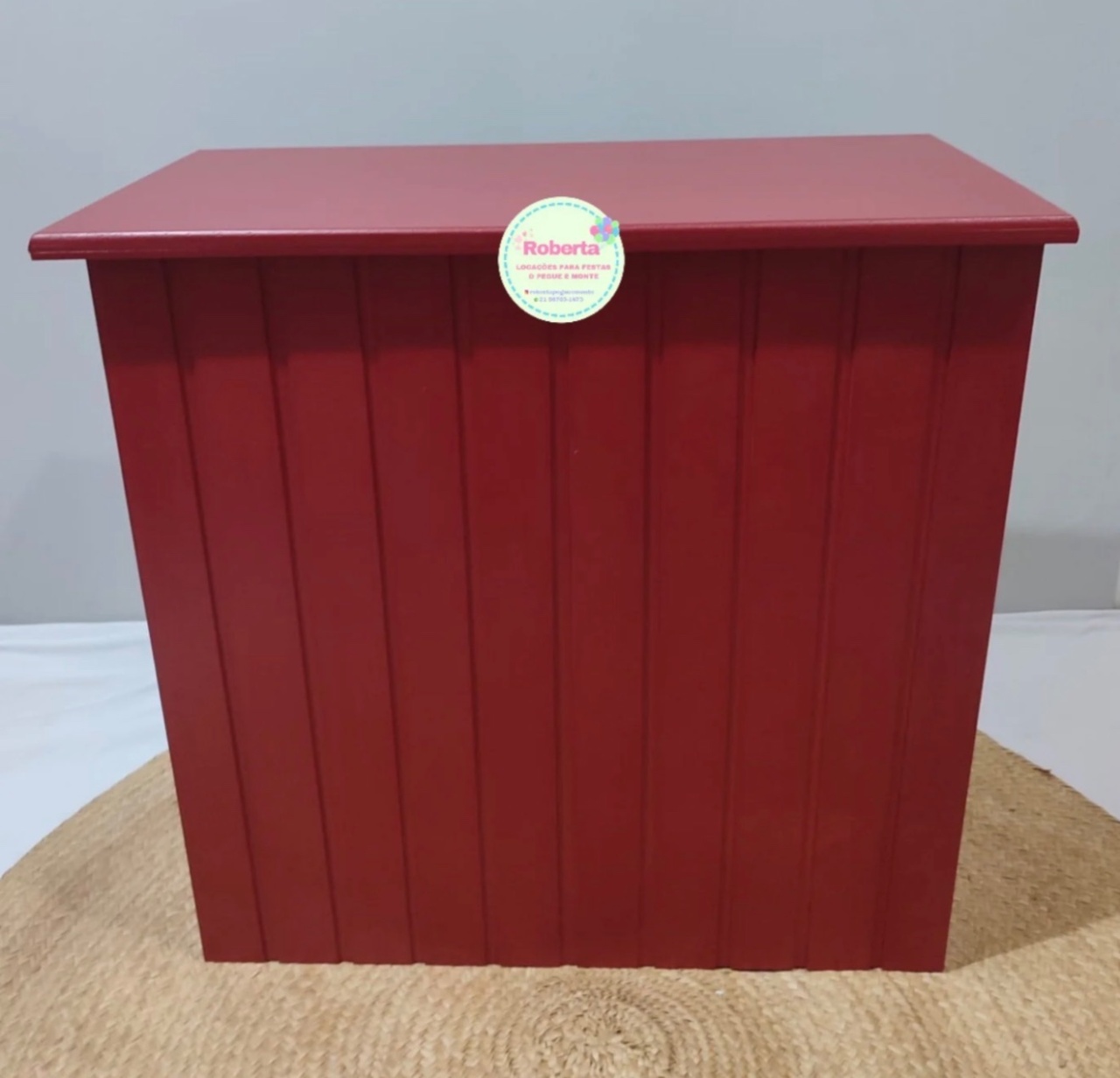 Balcão Ripado Vermelho  - Roberta Locações 