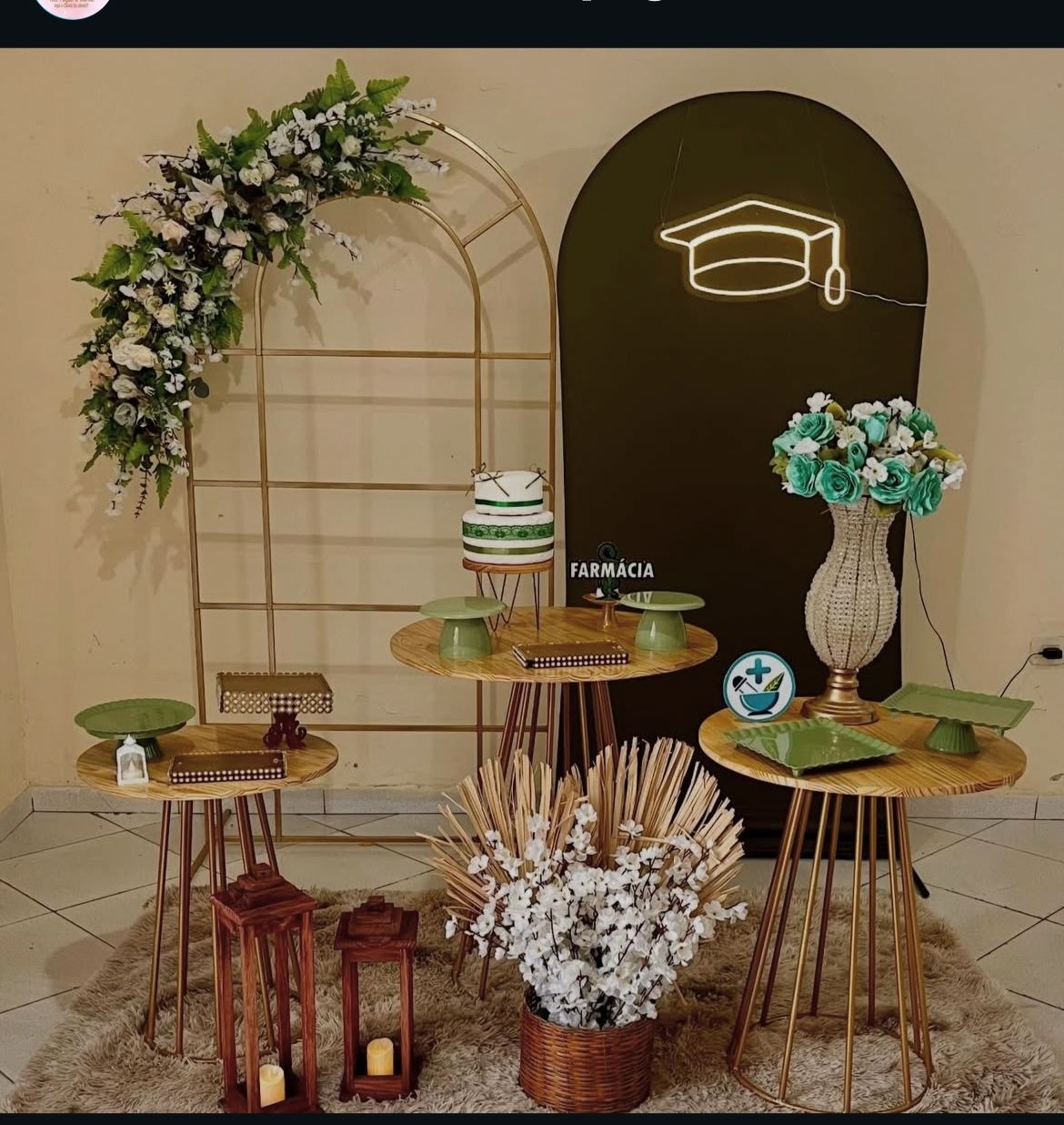 Verde Com Dourado- Formatura - atelie dias andrade