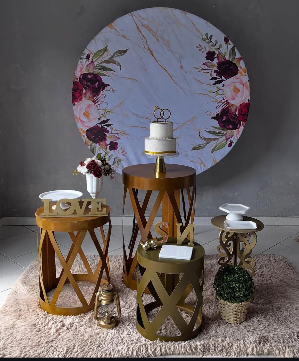 Dourado Com Marsala  - atelie dias andrade
