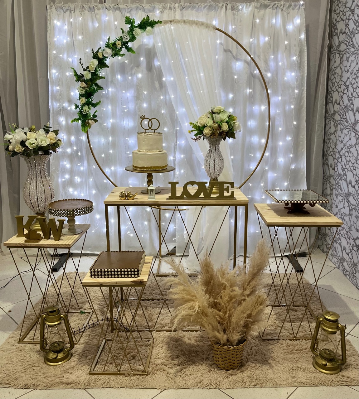 Casamento Branco  (Kit Max )  Mesa Teia - atelie dias andrade