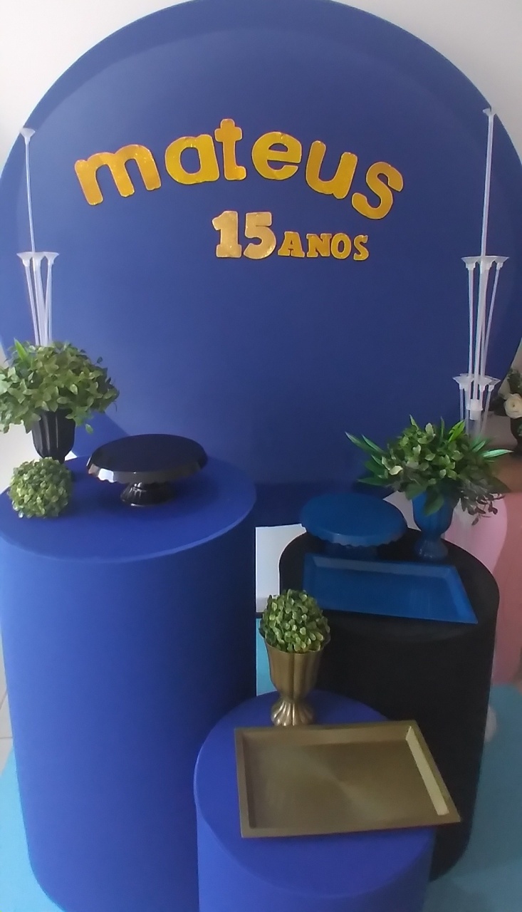 Azul Kit Prata - Gisa Festas -Pegue e Monte