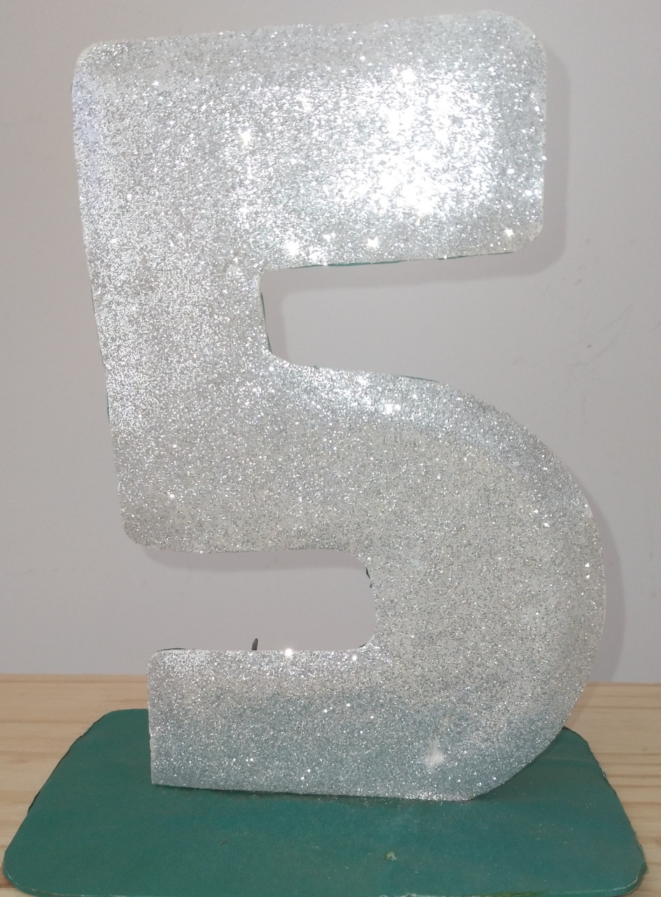 Número 5 de Mesa - Gisa Festas -Pegue e Monte