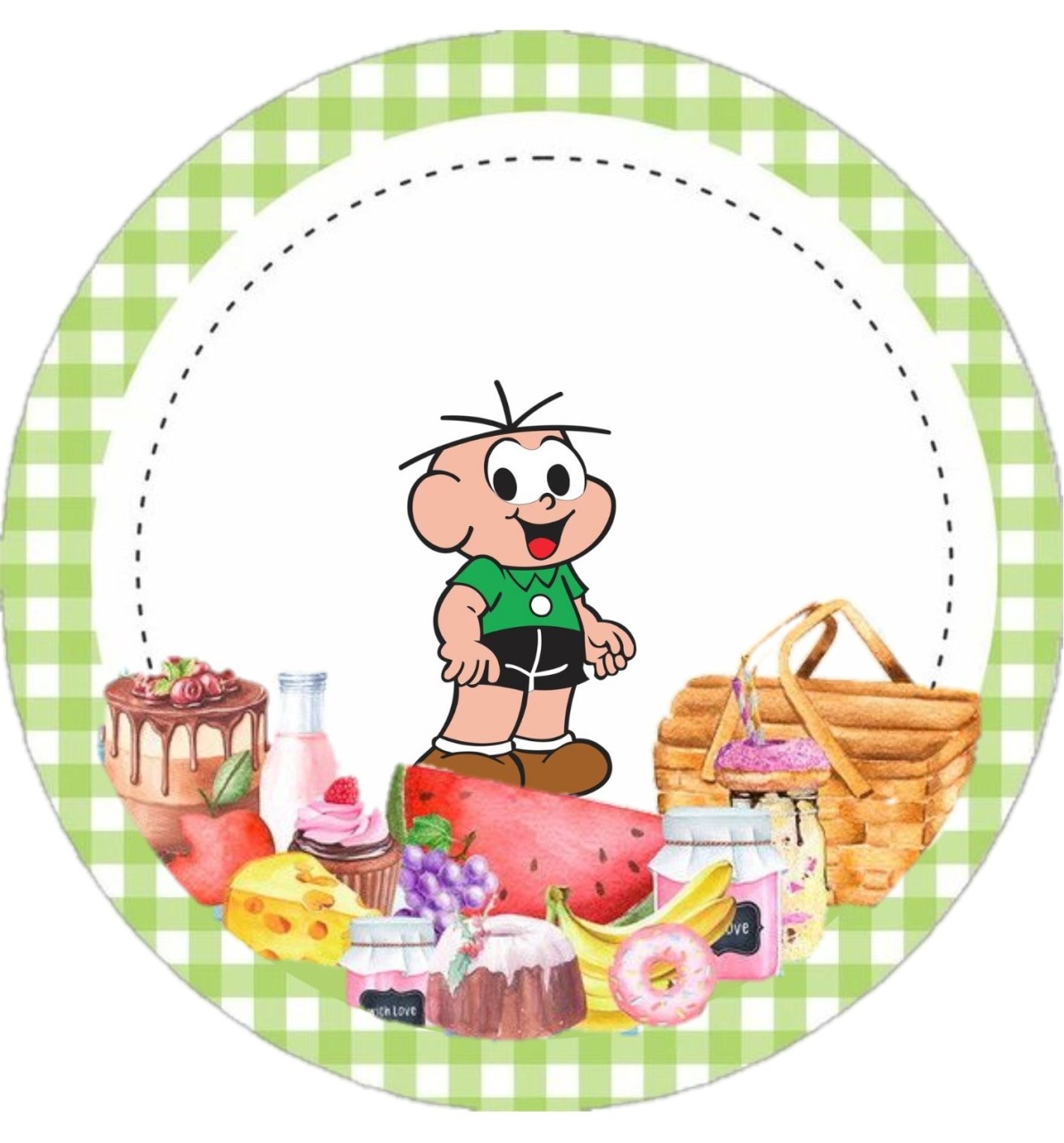 Picnic Cebolinha - Gisa Festas -Pegue e Monte