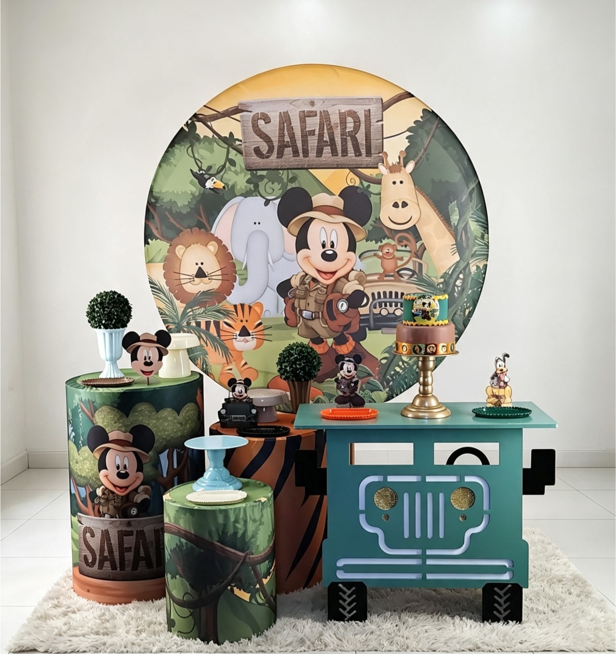 Composição Safari Do Mickey M - Leilan Festas 