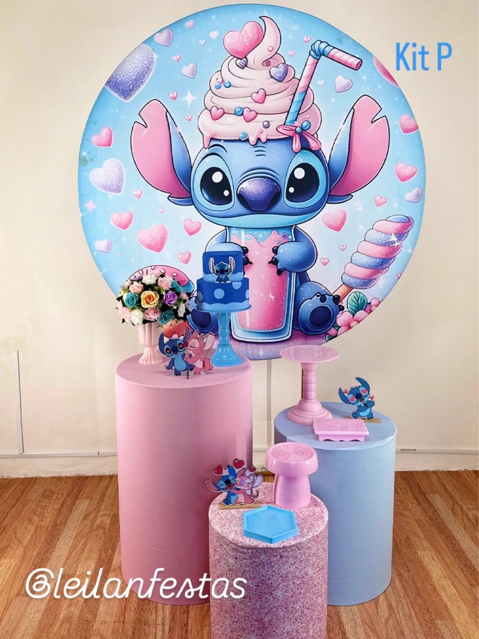 Stitch Sorvete Kit P - Leilan Festas 