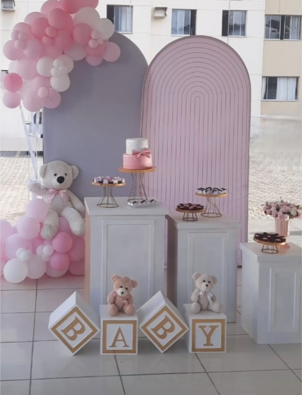 Chá de Bebê Urso Nos Balões. - Leilan Festas 