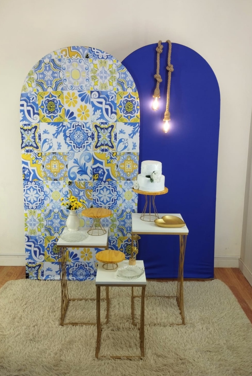 Kit Adulto M Azulejo - Leilan Festas 