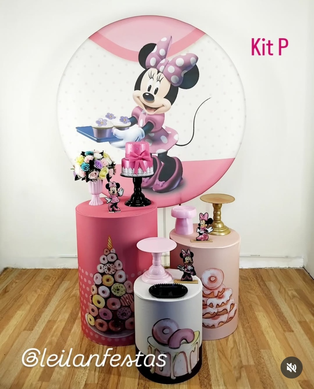 Minnie Cozinheira Kit P - Leilan Festas 