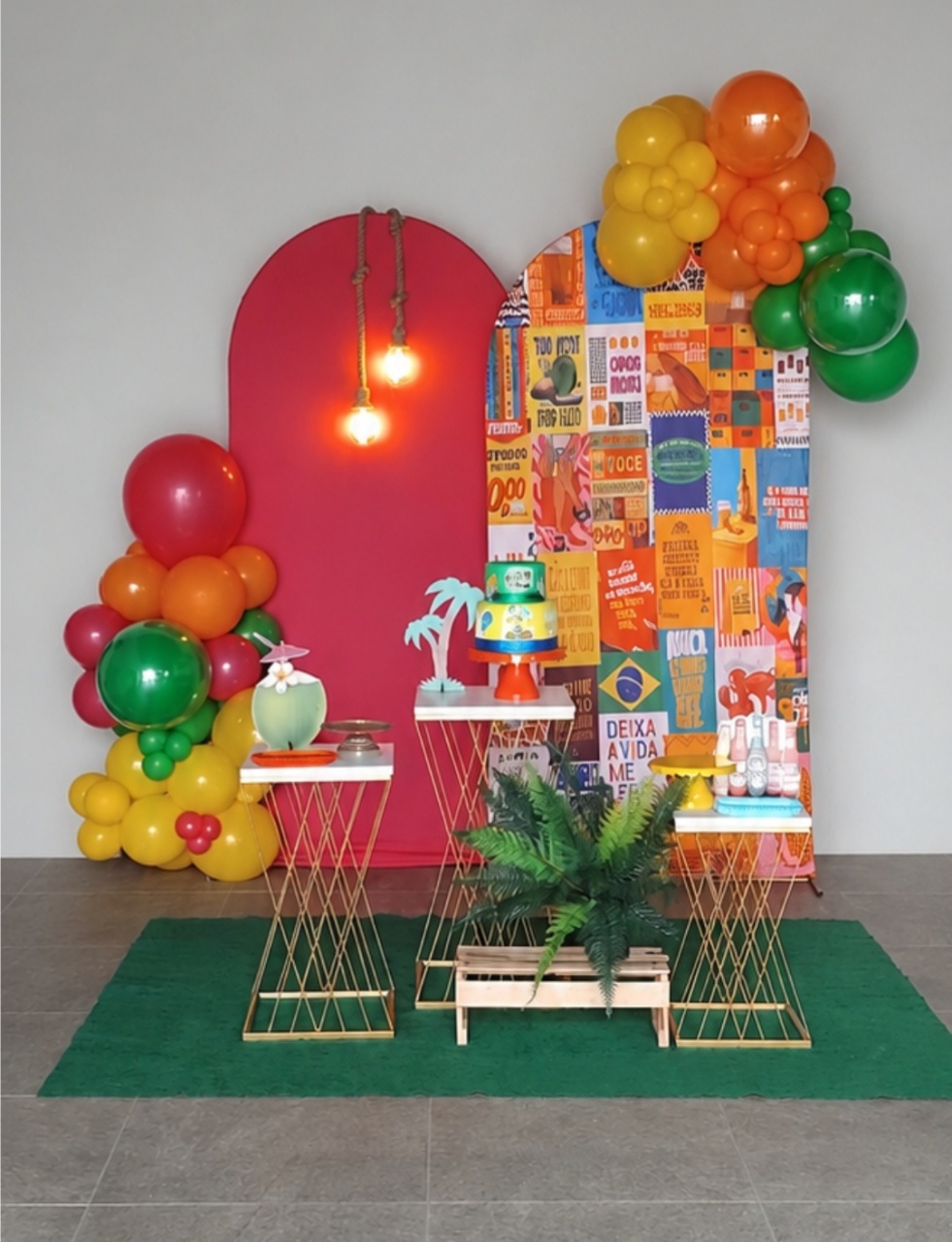 Kit Adulto Brasilidades Com 2 Cachos de Balões - Leilan Festas 