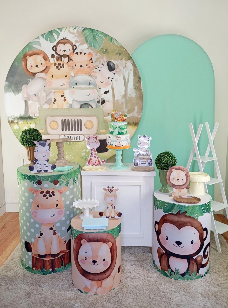 Safari Baby Kit G - Leilan Festas 