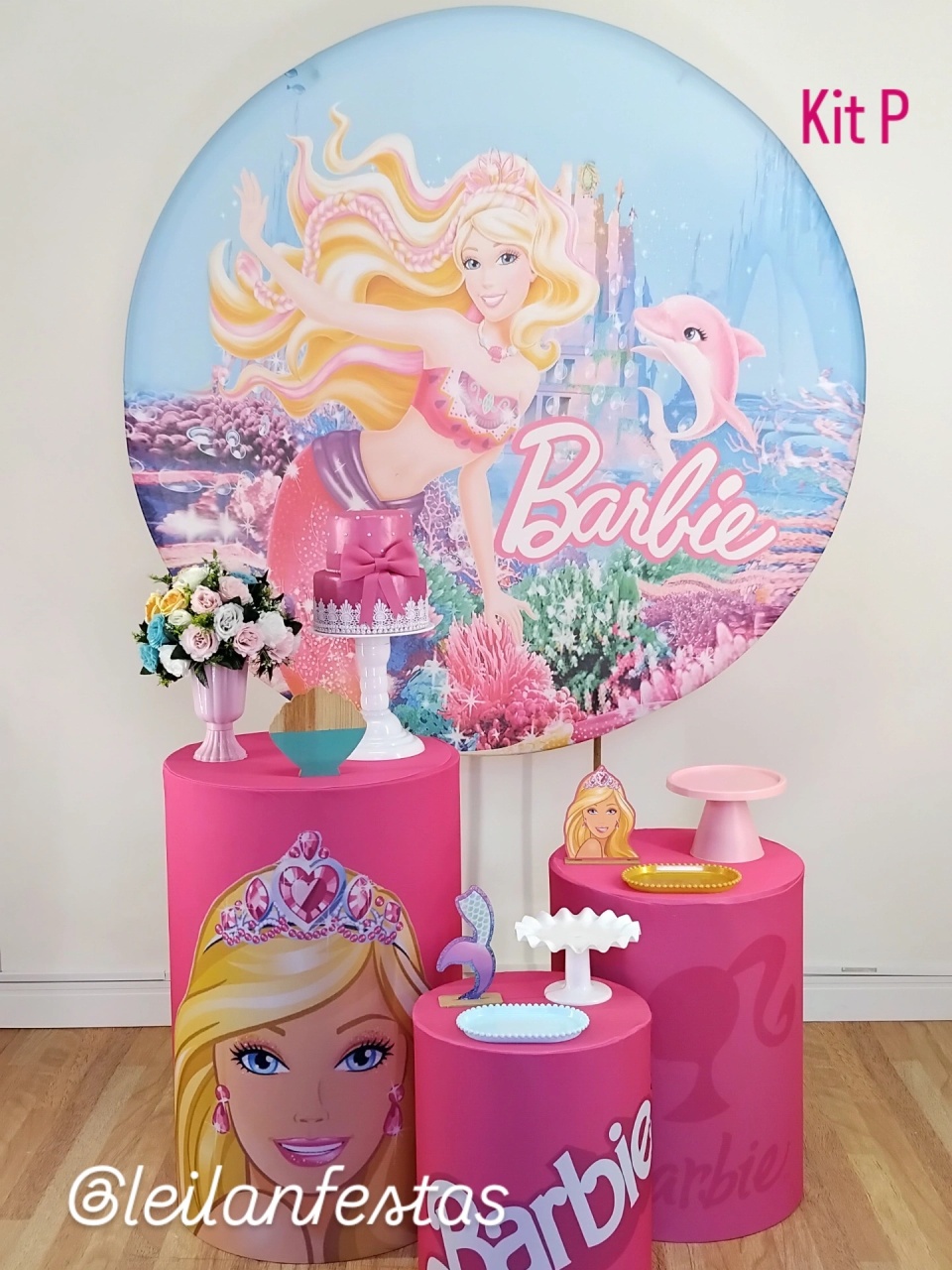 Barbie Sereia Kit P  - Leilan Festas 