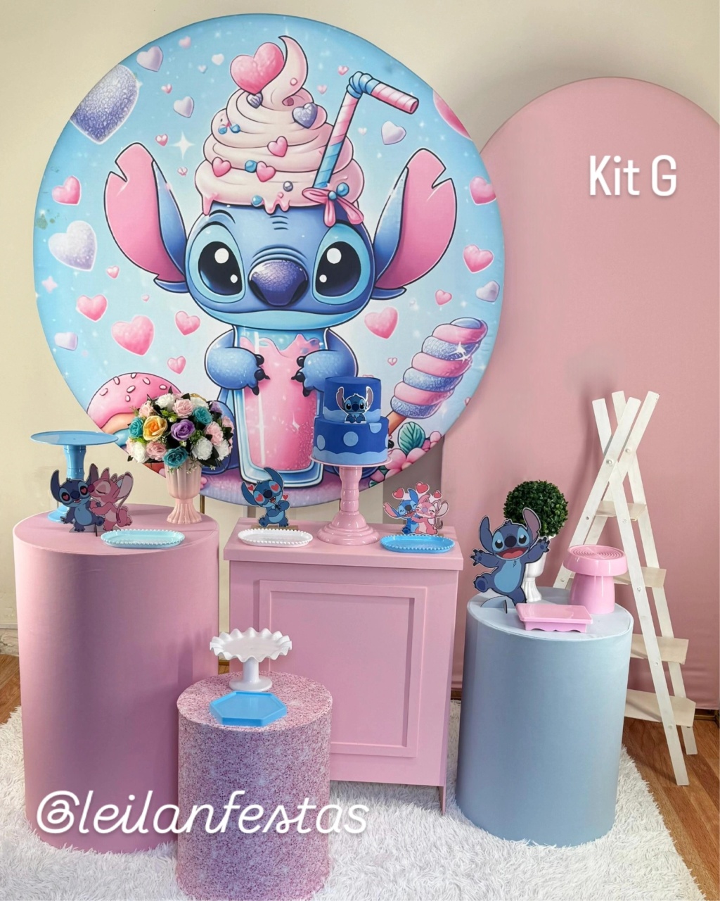 Stitch Sorvete Kit G - Leilan Festas 