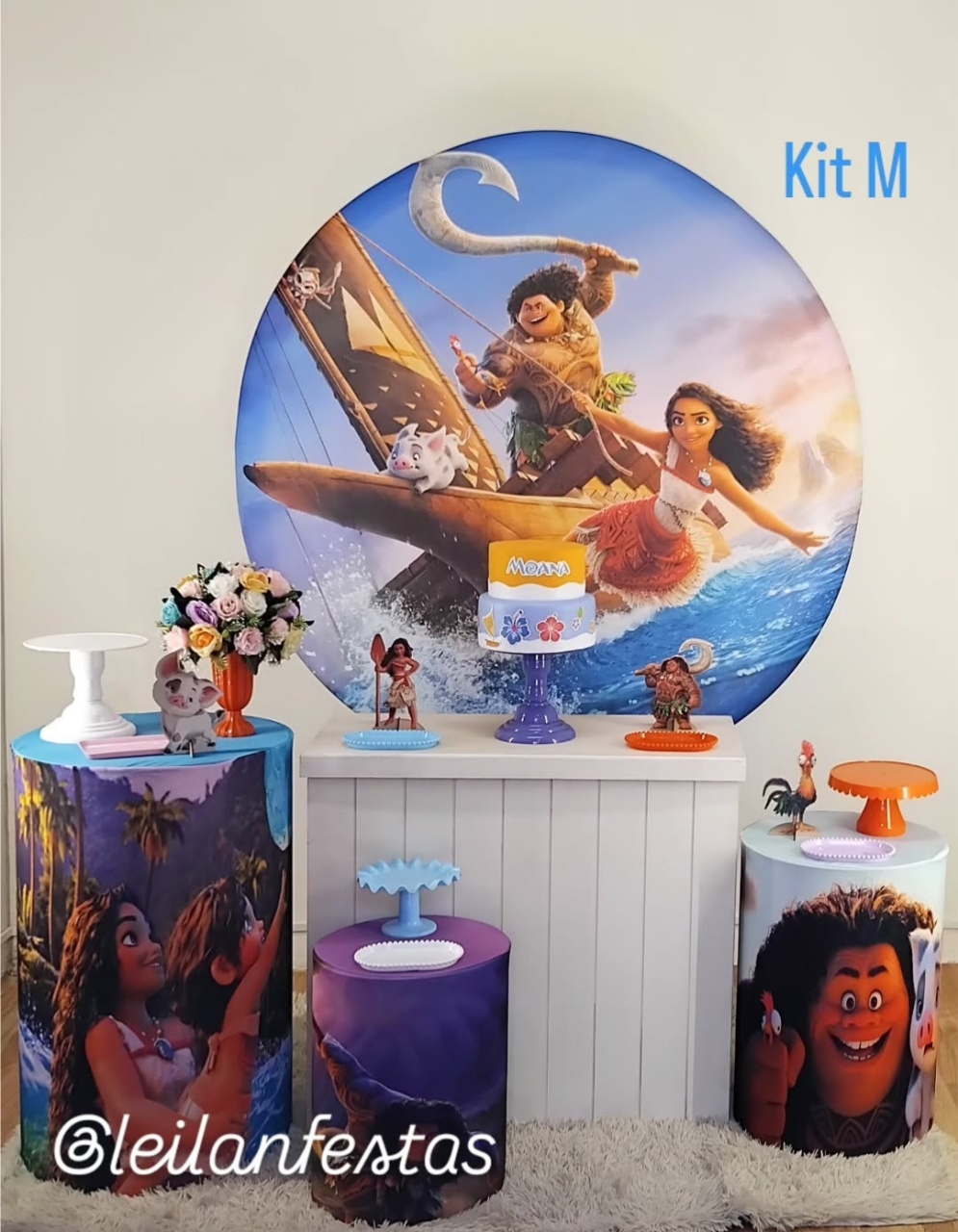Moana E Maui Kit M - Leilan Festas 