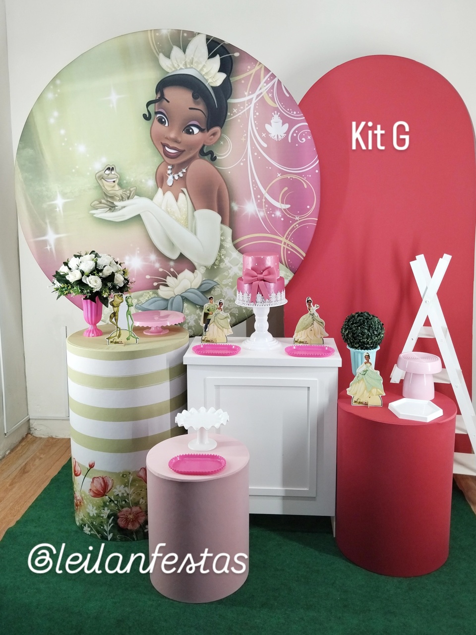 Princesa Tiana Kit G - Leilan Festas 
