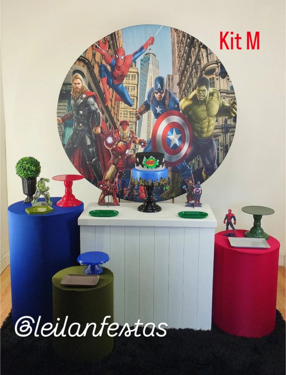 Heróis da Marvel Kit M - Leilan Festas 