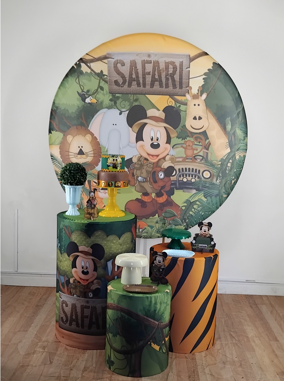 Safari Do Mickey Kit P - Leilan Festas 