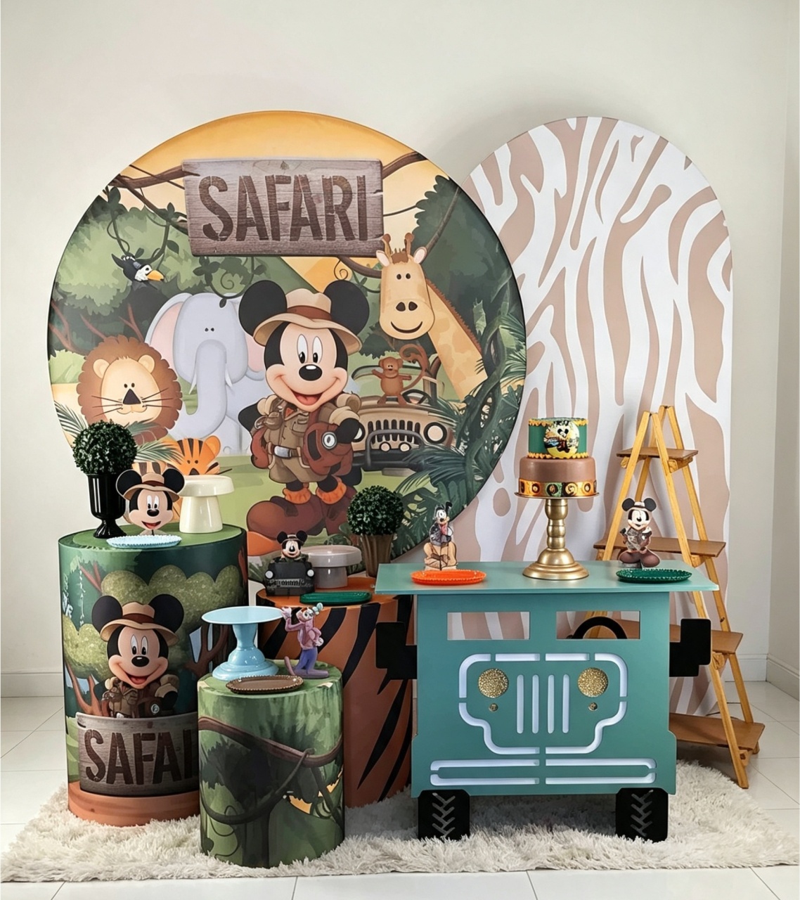 Composição Mickey Safari G - Leilan Festas 