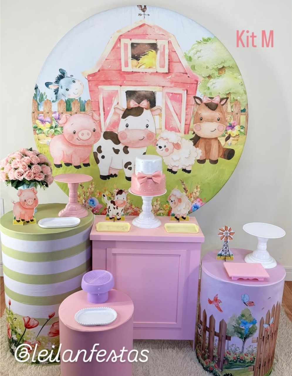Fazendinha Para Menina Kit M - Leilan Festas 