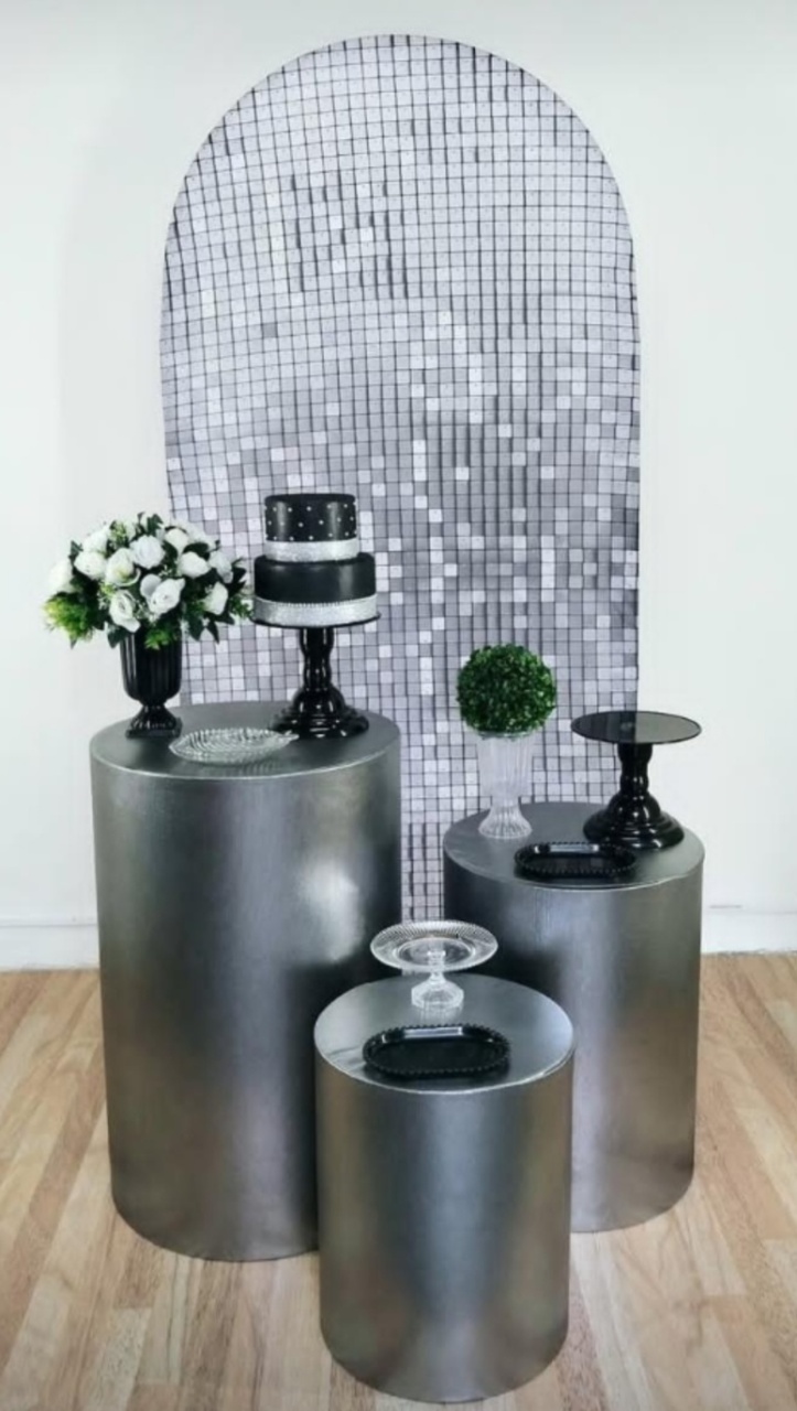 Kit Prata, Preto E Transparente - Leilan Festas 