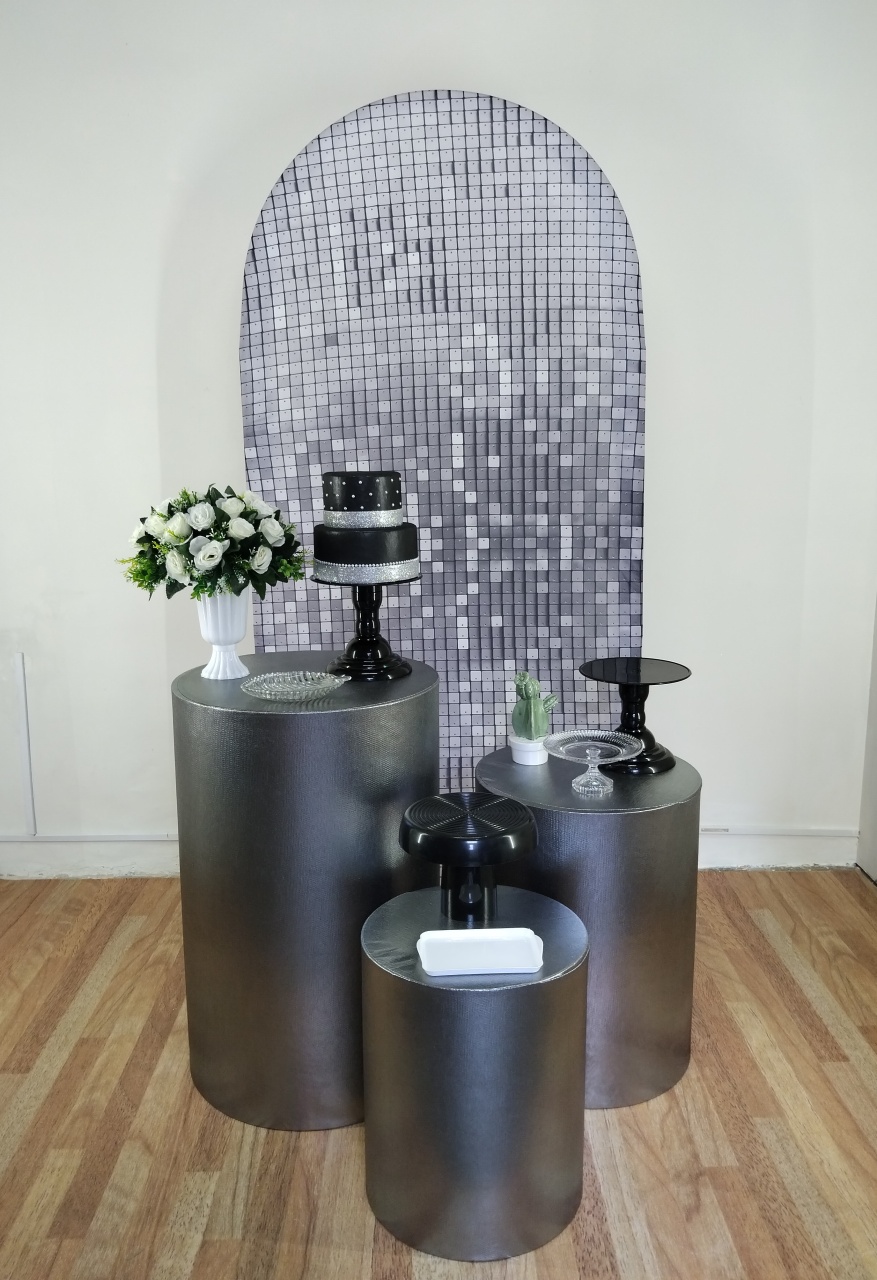 Kit Prata, Preto E Branco  - Leilan Festas 