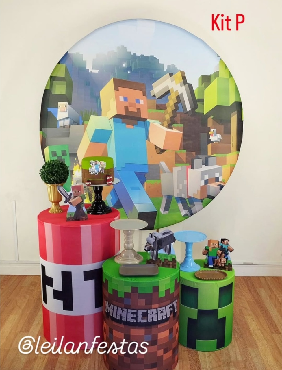 Minecraft Kit P - Leilan Festas 