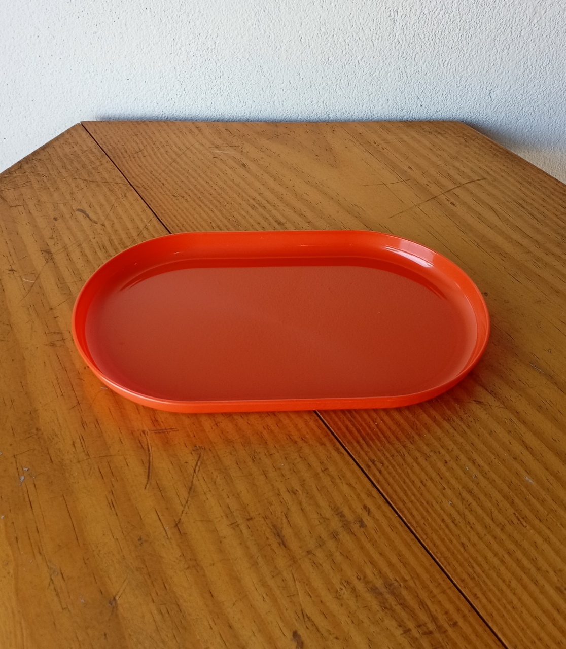 Bandeja Laranja Rasteira Oval - Fulô Decor 