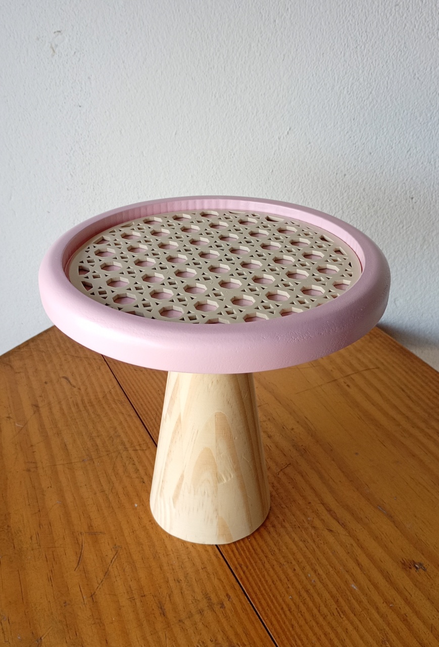 Bandeja Rosa Rendada G - Fulô Decor 