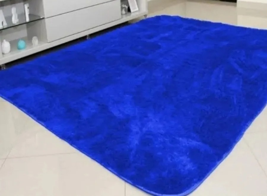 Tapete Azul Felpudo - Fulô Decor 