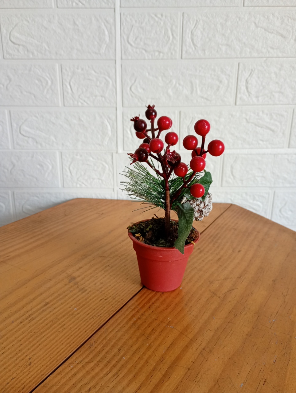 Mini Jarro de Azevinho  - Fulô Decor 