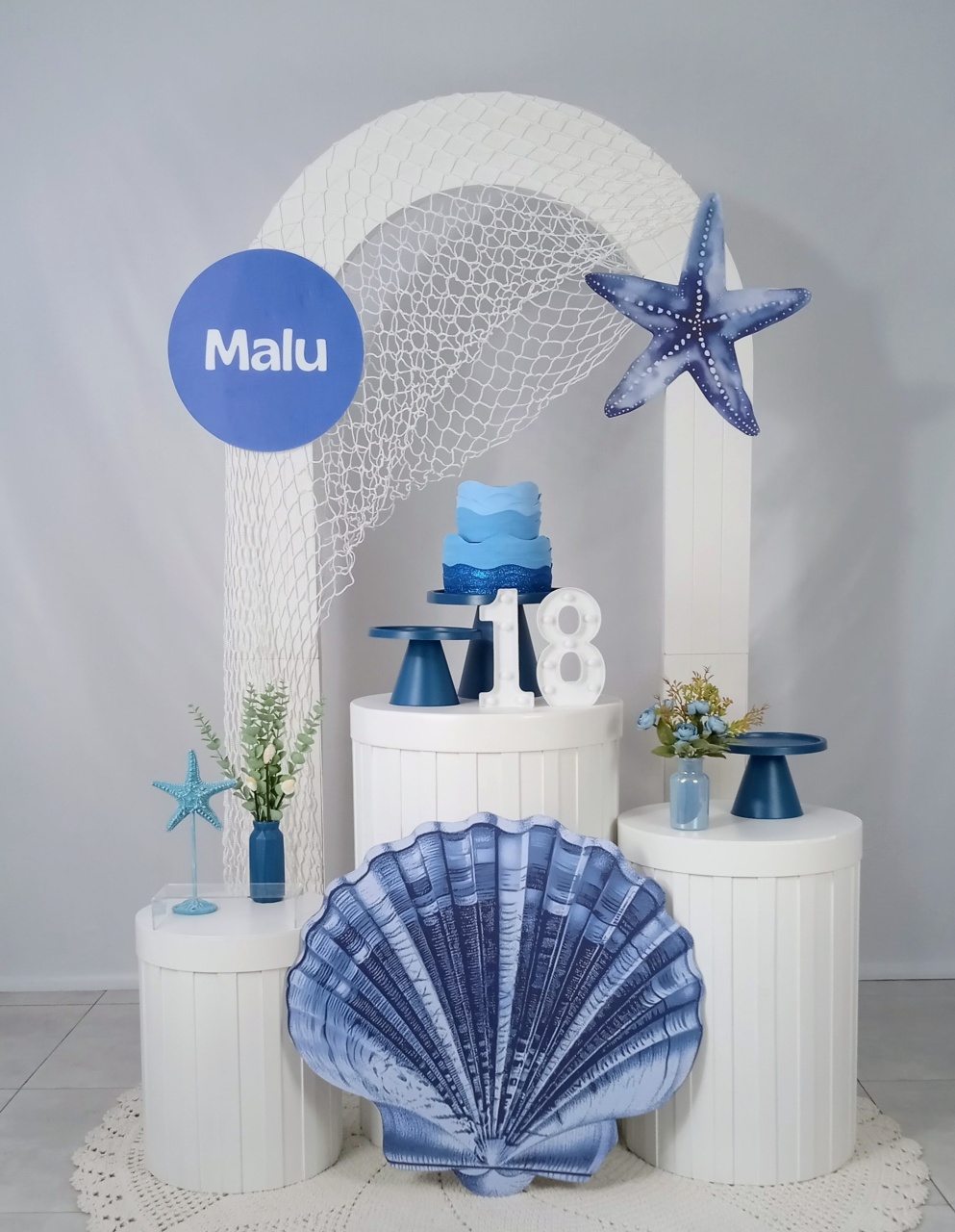 Kit Luxo Fundo Do Mar Adulto - peguemontevip
