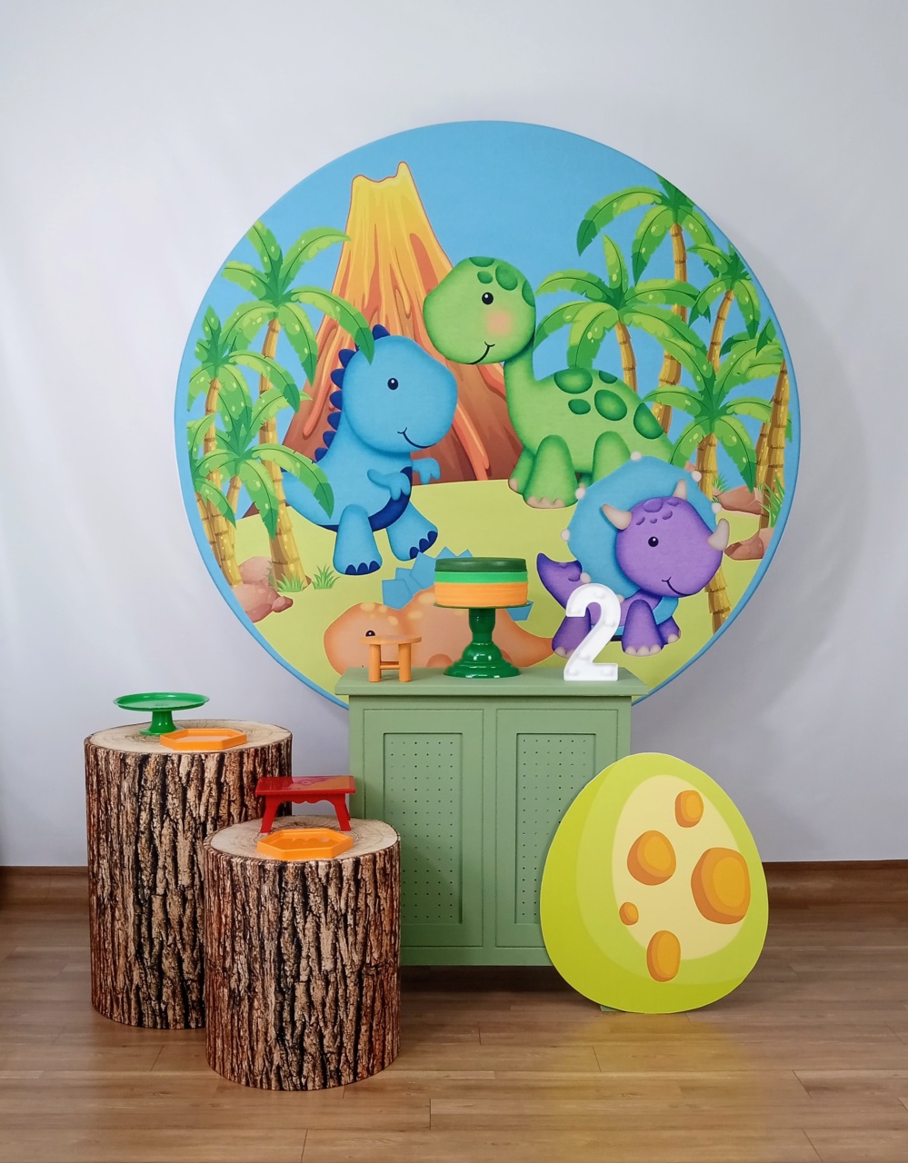Kit Prata  Dinossauro Baby  - peguemontevip