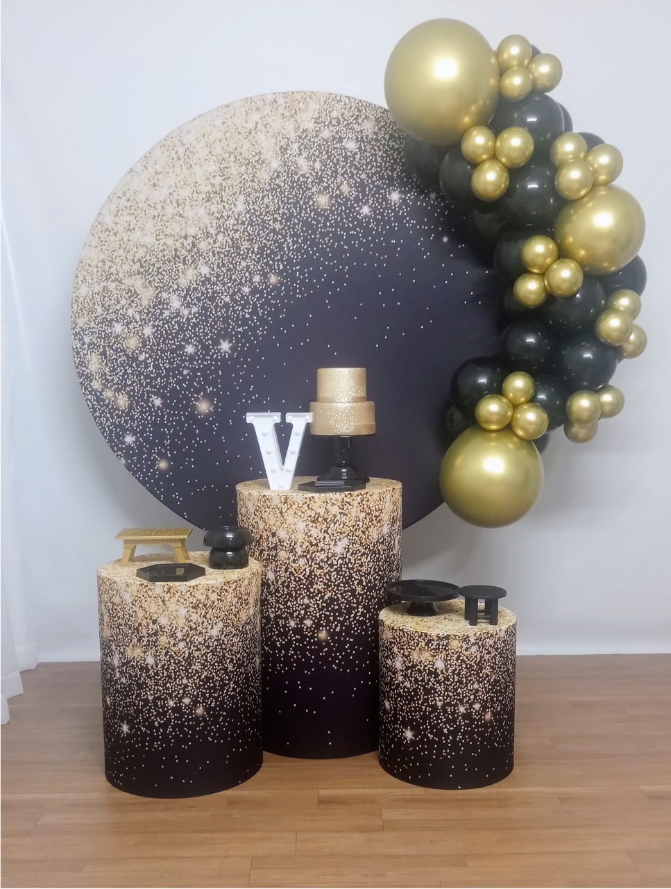 Kit Bronze Preto Com Dourado - peguemontevip