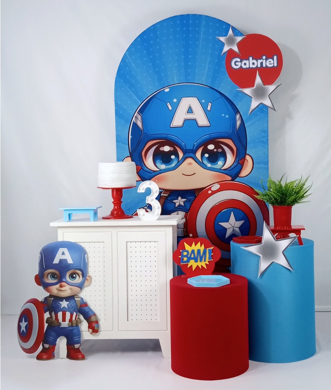 Kit Prata Capitão América - peguemontevip